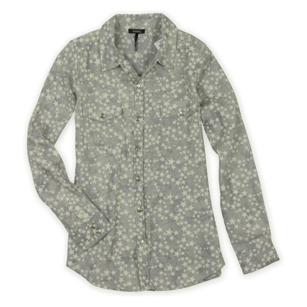Nollie Mens Star Pattern Button Up Shirt, NWT